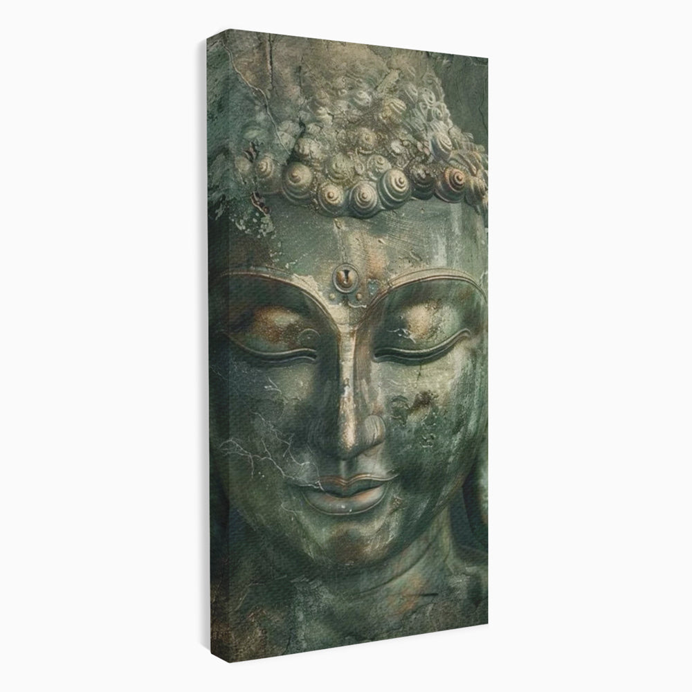 Tablou canvas cu tablou canvas cu portretul lui buddha, fara rama, pe sasiu de lemn